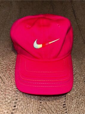 Nike Infant Rainbow Swoosh Dri-Fit Pink Baseball Cap Hat OS
